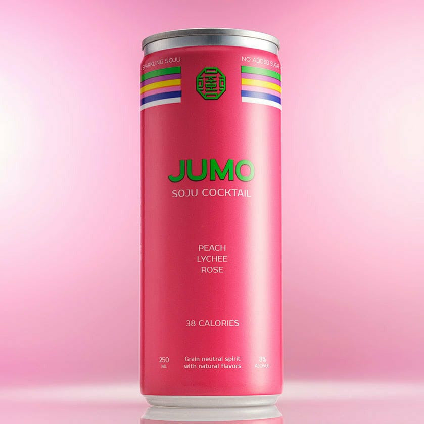 JUMO Soju Cocktail: Peach, Lychee & Rose (12-Pack)